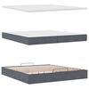vidaXL Ottoman bed met matrassen en LED's 200x200cm fluweel