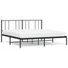 vidaXL Bedframe met hoofdbord metaal zwart 193x203 cm
