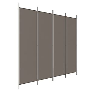 vidaXL Kamerscherm met 4 panelen 200x220 cm stof antracietkleurig