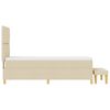 vidaXL Boxspring bed met matras met hoofdeinde Cr&egrave;me 80 x 200 cm Stof