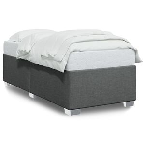 vidaXL Bedframe zonder matras 80x200 cm stof donkergrijs