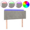 vidaXL Hoofdbord LED 103x16x78/88 cm fluweel lichtgrijs