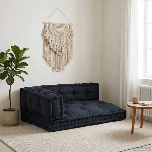 vidaXL Pallet Sofa Kussen 3 pcs Antracietkleurig 120 x 80 x 38 cm Stof