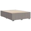 vidaXL Bedframe zonder matras stof taupe 140x200 cm