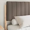 vidaXL Bedframe met Gevoerd Hoofdgedeelte Taupe 140 x 190 cm