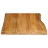 vidaXL Tafelblad met natuurlijke rand 80x60x2,5 cm massief mangohout