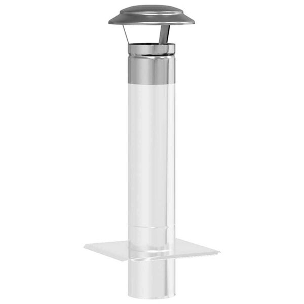 vidaXL Regenbescherming voor Schoorsteen Zilver 20 x 20 x 18 cm