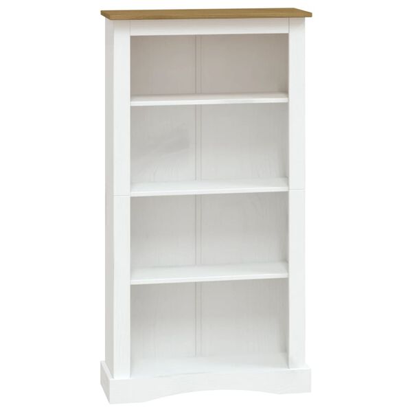 vidaXL Boekenkast 4 schappen 80x29x150 cm grenenhout Corona-stijl wit