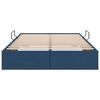 vidaXL Opslag bed met matras met hoofdeinde Blauw 120 x 200 cm Stof