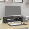 vidaXL Monitorstandaard (52-101)x22x14 cm massief grenenhout grijs