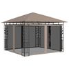 vidaXL Prieel met klamboe 3x3x2,73 m 180 g/m&sup2; taupe