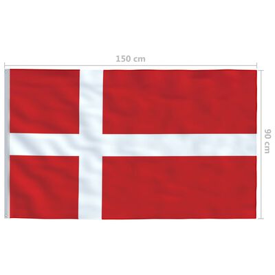vidaXL Vlag Denemarken 90x150 cm