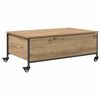 vidaXL Salontafel Artisan Eiken 91 x 55 x 32 cm Bewerkt hout