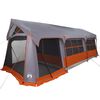 vidaXL Tenten met dak Grijs en oranje 620 x 322 x 240 cm Polyester