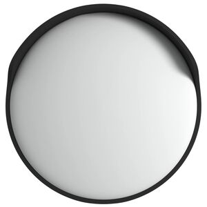vidaXL Buiten Convex Verkeersspiegel Zwart &Oslash;45 cm Polycarbonaat