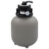 vidaXL Zwembadzandfilter met 4-positie ventiel 350 mm grijs
