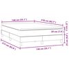 vidaXL Boxspring met matras fluweel zwart 140x210 cm
