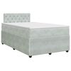 vidaXL Boxspringbed met matras Lichtgrijs 120 x 190 cm Fluweel