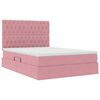 vidaXL Opbergbed met LED met matras met LED Roze 140 x 190 cm Fluweel