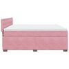 vidaXL Boxspring met matras fluweel roze 180x200 cm