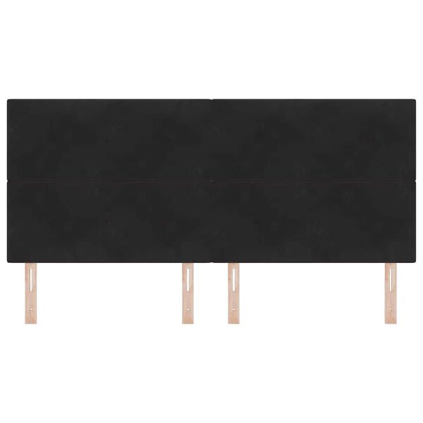 vidaXL Hoofdbord met hoofdeinde Zwart 200 cm Nep Leer
