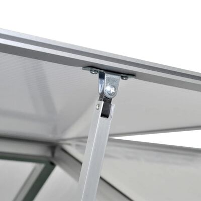 vidaXL Tuinkas versterkt aluminium met basisframe 4,6 m²
