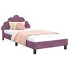 vidaXL Bedframe voor kinderen met hoofdbord Paars 90 x 190 cm Fluweel