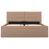 vidaXL Bedframe met opslag hydraulisch kunstleer cappuccino 120x200 cm