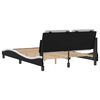vidaXL Bedframe zonder matras "Zadar" kunstleer zwart en wit 140x190 cm