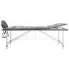 vidaXL Massagetafel met 3 zones 186x68 cm aluminium frame antraciet