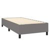 vidaXL Boxspring met matras en LED stof donkergrijs 80x200 cm