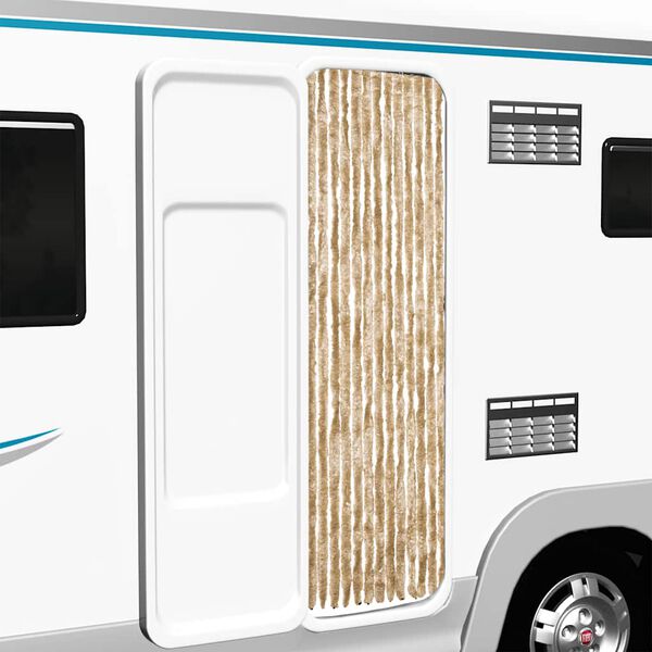 vidaXL Vliegengordijn 56x185 cm chenille beige