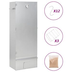 vidaXL BBQ-rookoven met houtsnippers 44,5x29x110 cm staal