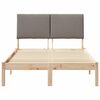 vidaXL Bedframe Bruin en taupe 120 x 190 cm Massief grenenhout