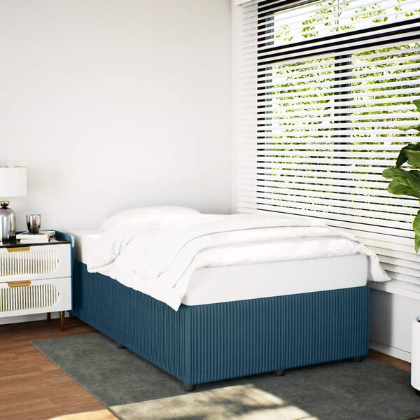 vidaXL Bedframe fluweel blauw 120x200 cm