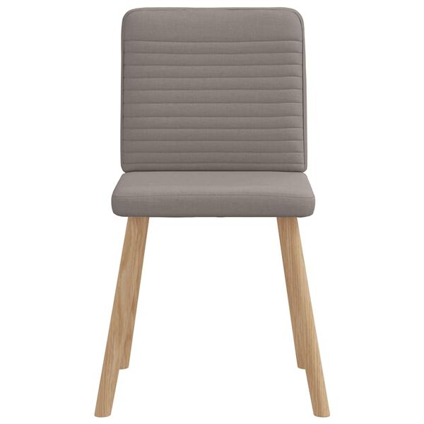 vidaXL Eetkamerstoelen draaibaar 2 st stof taupe