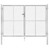 vidaXL Tuinpoort gegalvaniseerd staal 306x175 cm zilver