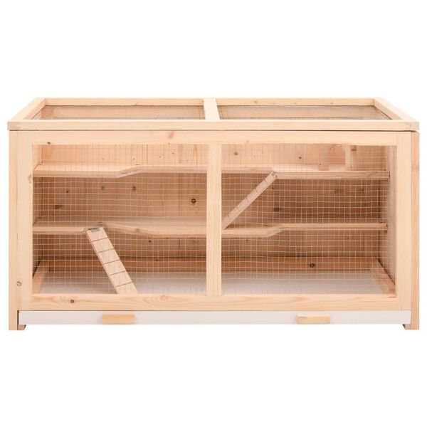 vidaXL Hamsterkooi 104x52x54 cm massief vurenhout