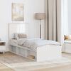 vidaXL Bedframe met hoofdeinde Wit 75 x 190 cm Massief grenenhout