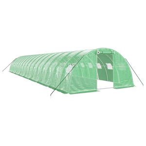vidaXL Tuinkas met stalen frame 64 m&sup2; 16x4x2 m groen
