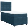 vidaXL Boxspring met matras fluweel blauw 100x200 cm