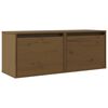 vidaXL Wandkasten 2 st 45x30x35 cm massief grenenhout honingbruin