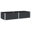 vidaXL Verhoogde plantenbak Zwart 250 x 100 x 54 cm WPC en Aluminium