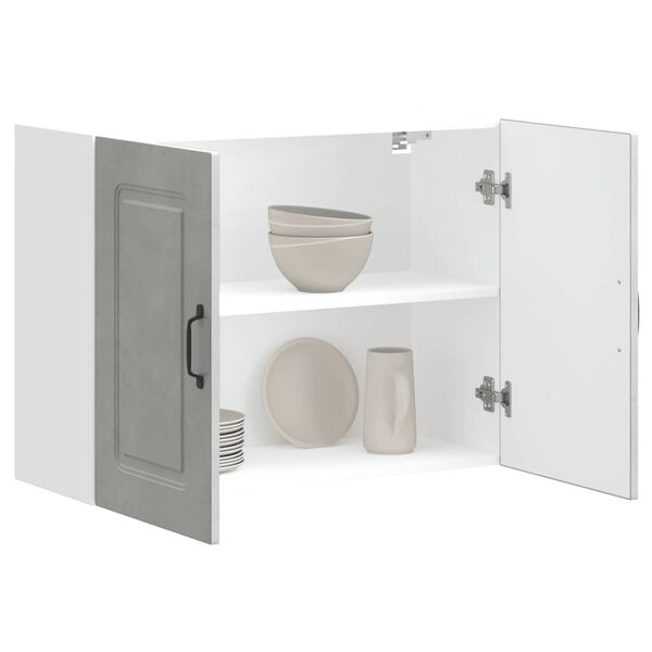 vidaXL Keukenbovenkast Kalmar bewerkt hout betongrijs