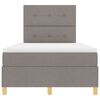 vidaXL Boxspringbed met matras met hoofdeinde Taupe 120 x 190 cm Stof