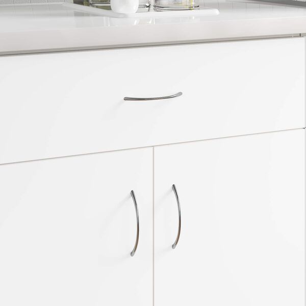 vidaXL Handvat 12 pcs Zilver 107 x 3.6 x 23 mm Roestvrij staal