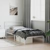 vidaXL Bedframe met hoofdbord metaal wit 100x200 cm