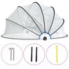 vidaXL Zwembadoverkapping rond 376x188 cm PVC