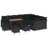 vidaXL Tuin Sofa Set 13 st 12-Aantal zitplaatsen Zwart