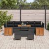 vidaXL Tuinbankenset met kussen 13 pcs Zwart poly rattan
